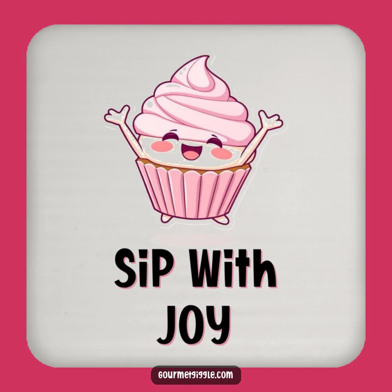 Funny Cupcake Coasters: Protect Surfaces, Sweet Joy Gift Set