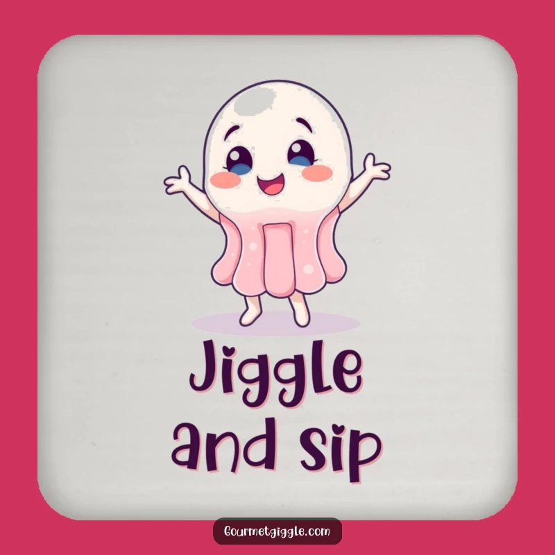 Funny Jelly Coasters: Protect Surfaces, Wobbly Dance Gift Set