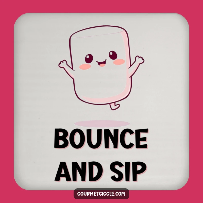 Funny Marshmallow Bounce Coasters: Protect Surfaces with Sweet Flair
