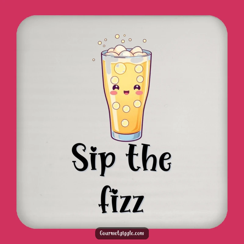 Funny Soda Coasters: Bubbly Cheerful Fizzing Table Protection Refreshing Gift