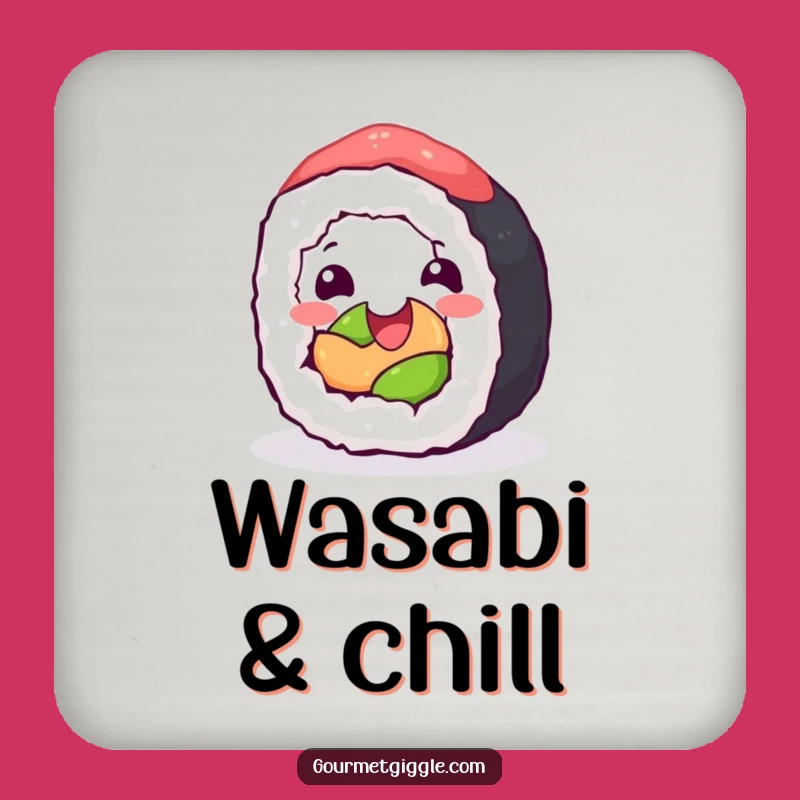 Funny Sushi Roll Drink Coaster: Protect Surfaces with Rolling Fun!