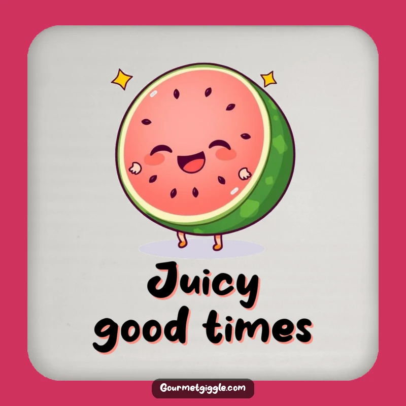 Funny Watermelon Cartwheel Coasters: Protect Surfaces with Giggles