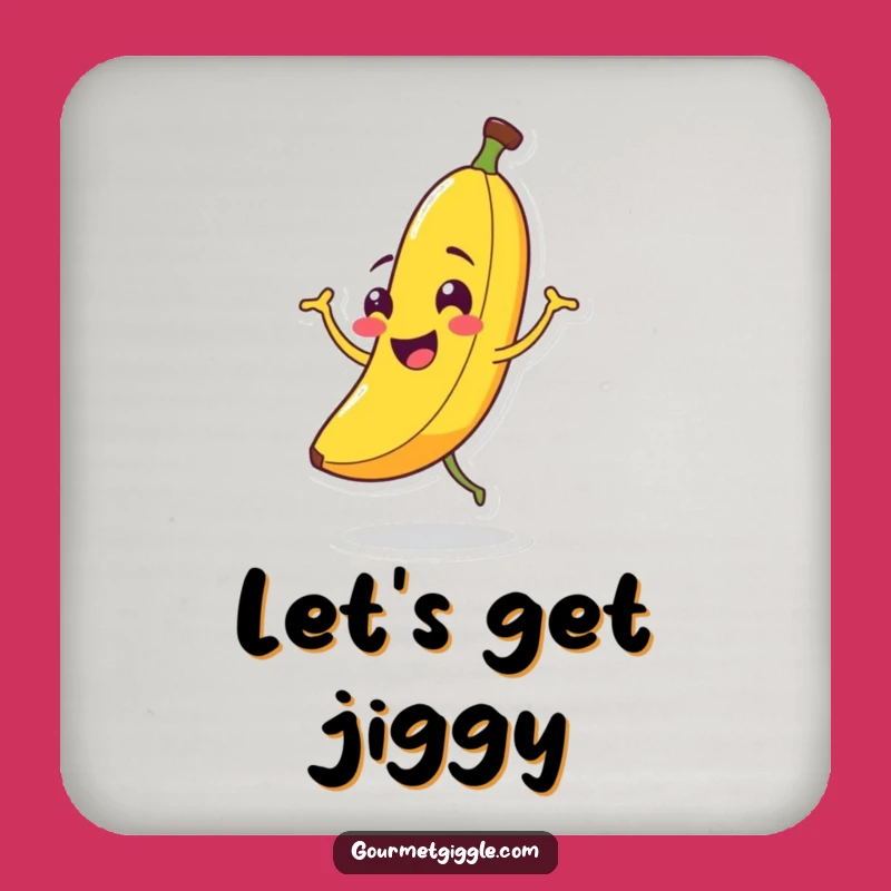 Funny Banana Jigging Coasters: Protect Surfaces with Dance Flair