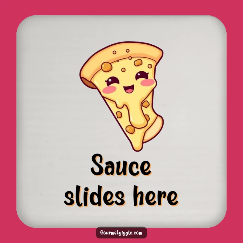 Funny Pizza Coasters: Cheesy Topping Sliding Table Protection Food Gift