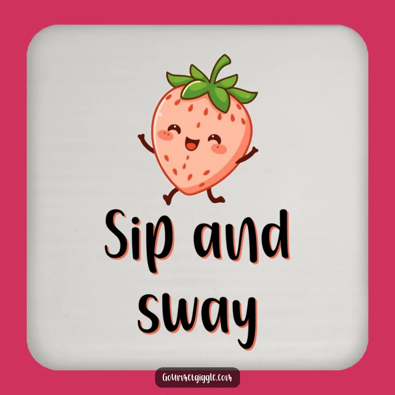 Funny Dancing Strawberry Coaster - Protect Surfaces with Fruity Fun, Perfect Funny Gift
