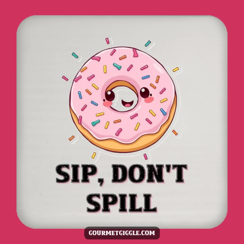 Donut Joy Coaster - Happy Treat Protection, Sweetly Funny Gift