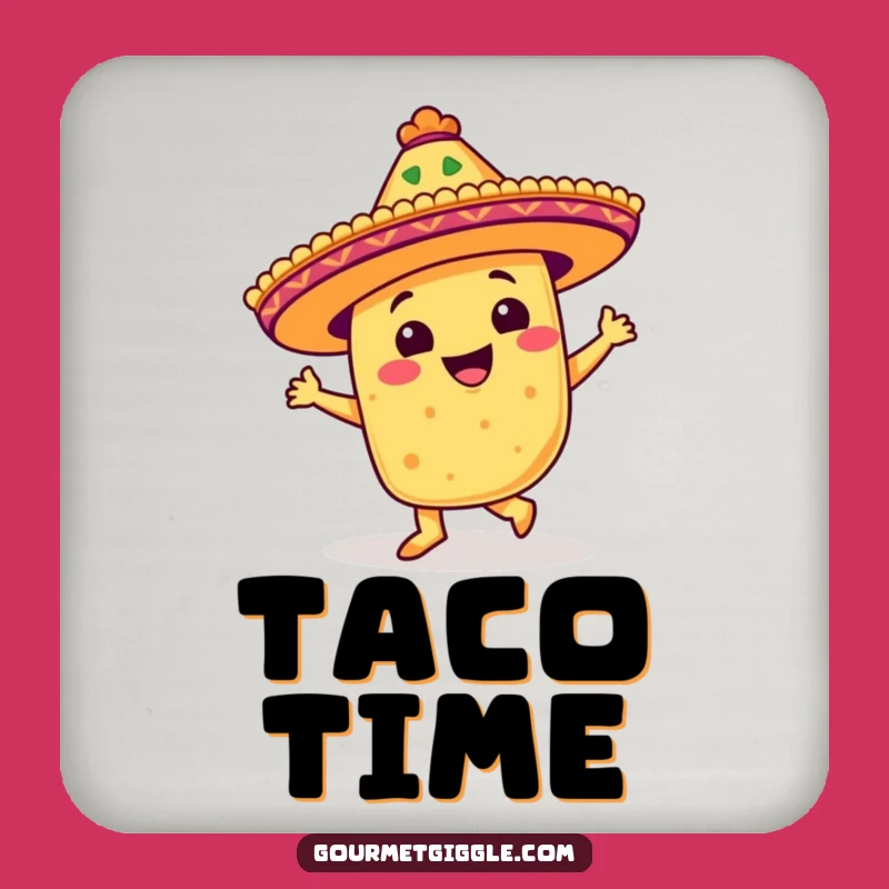 Funny Dancing Taco Coaster Set: Protect Surfaces, Festive Sombrero, Excellent Funny Gift