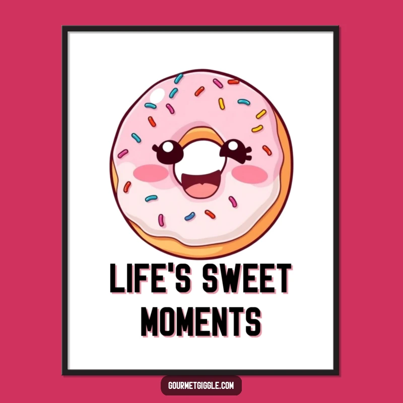 Funny Donut Sprinkles Poster - Laughing Pastry Art, Vibrant Funny Wall Decor Gift