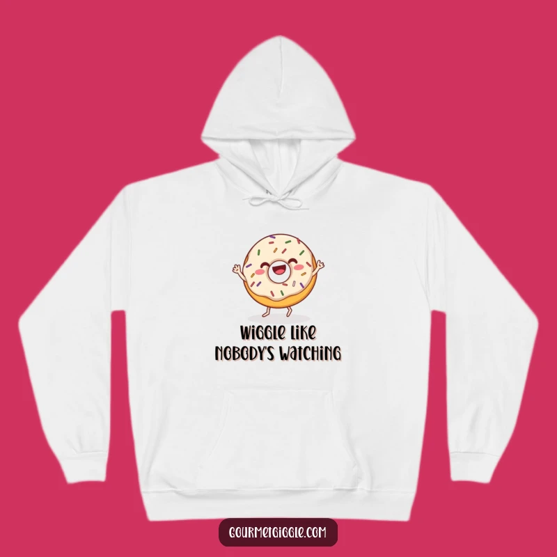 Cozy Funny Donut Wiggle Dance Hoodie: Warm and Joyful Sprinkle Treat