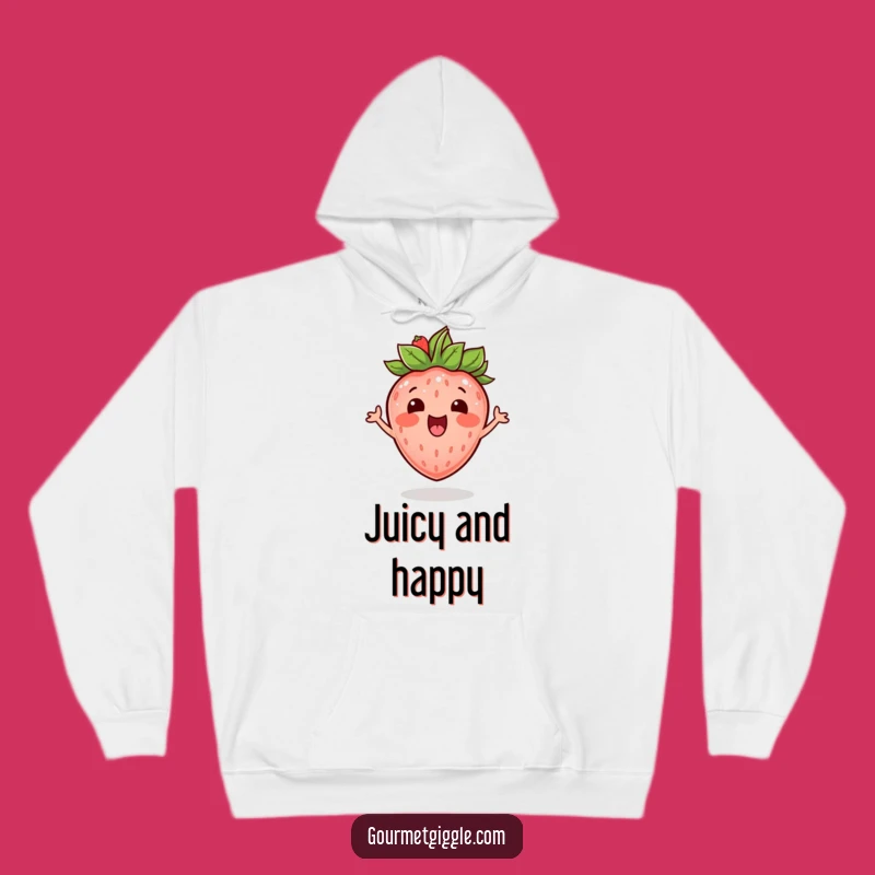 Funny Bouncing Strawberry Hoodie - Cozy Fruit Sweatshirt for Mirthful Days