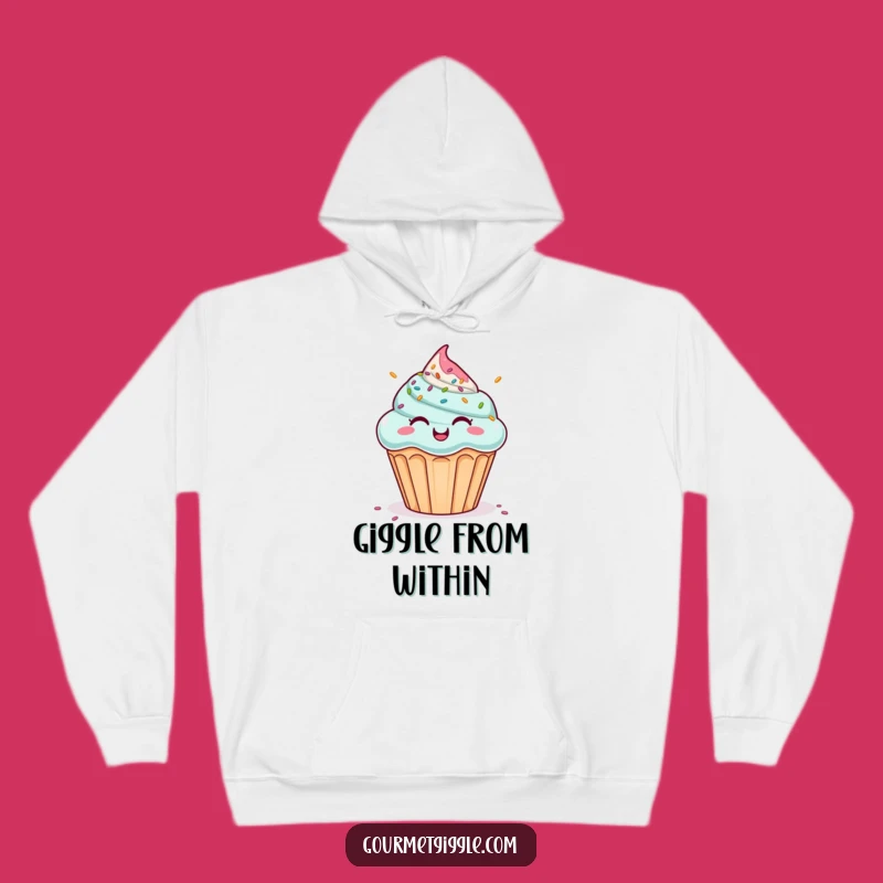 Funny Cupcake Hoodie: Giggling Sprinkle Party - Cozy & Hilarious Gift!