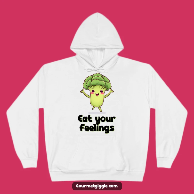 Funny Dancing Broccoli Hoodie, Cozy Comfort with a Healthy Dose of Merriment