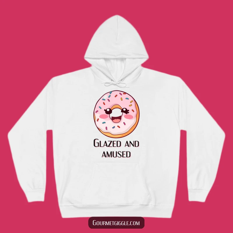 Funny Donut Sprinkles Hoodie - Cozy Laughing Pastry, Perfect Warm Funny Gift