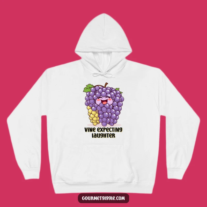 Funny Laughing Grapes Hoodie - Cozy and Comical Bouncing Fruit Apparel, Ideal Gift