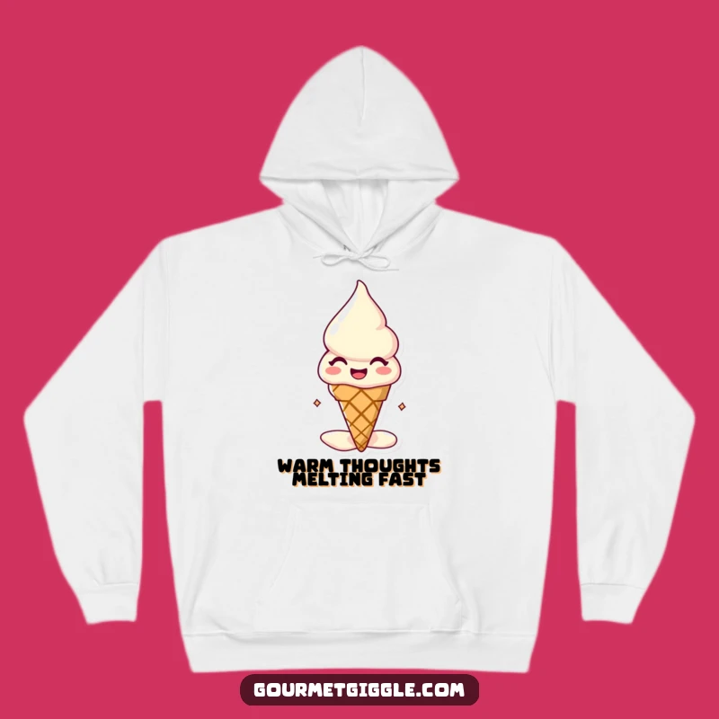 Funny Melting Ice Cream Cone Hoodie: Cozy Up with Sweet Laughter and a Hilarious Design