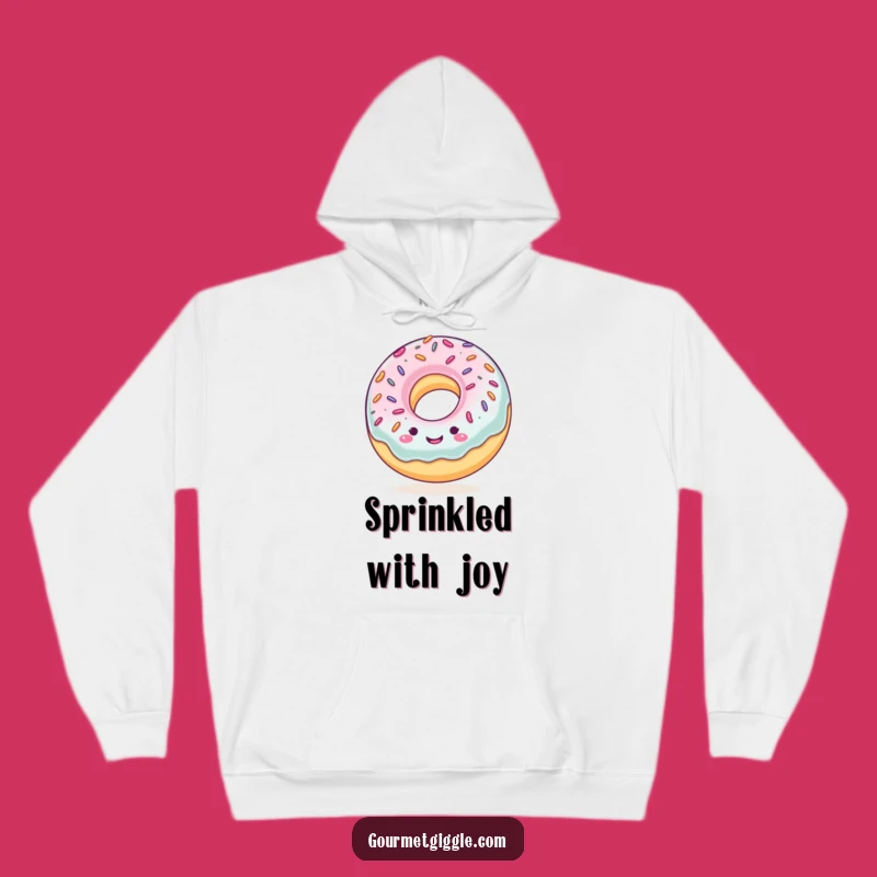 Funny Smiling Donut Hoodie, Cozy Up with a Slice of Sweet Merriment