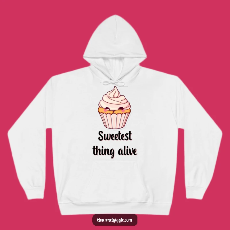 Funny Winking Cupcake Hoodie: Cozy Frosting Swirl Sweatshirt - Warm Funny Gift