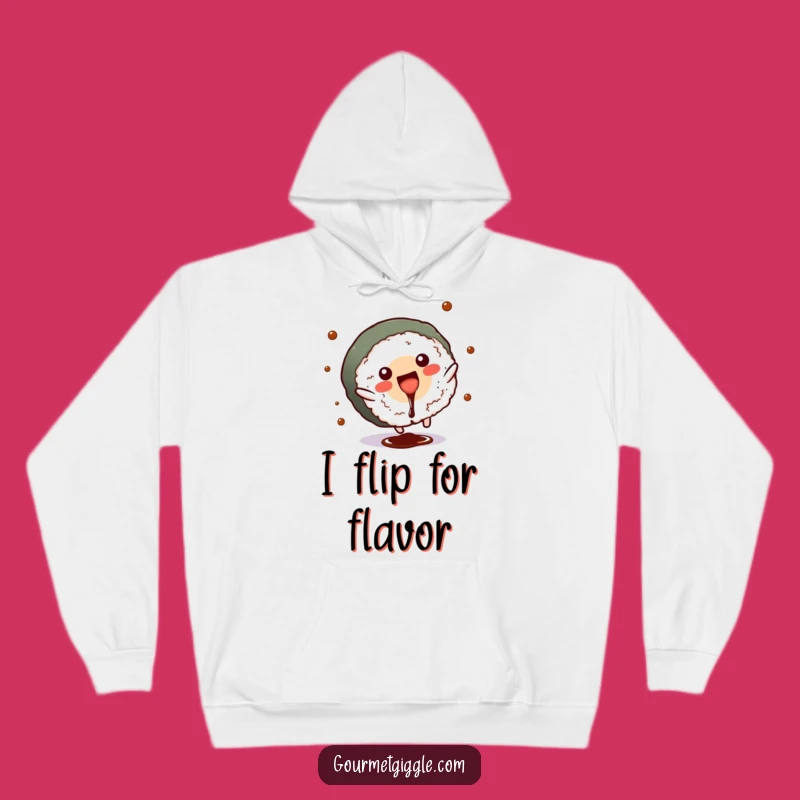 Funny Sushi Roll Cartwheel Hoodie: Cozy & Hilarious Japanese Food Apparel