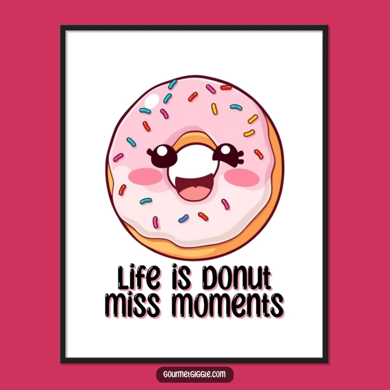 Free Printable Donut Wall Art: Funny Sprinkle Laugh Downloadable Art
