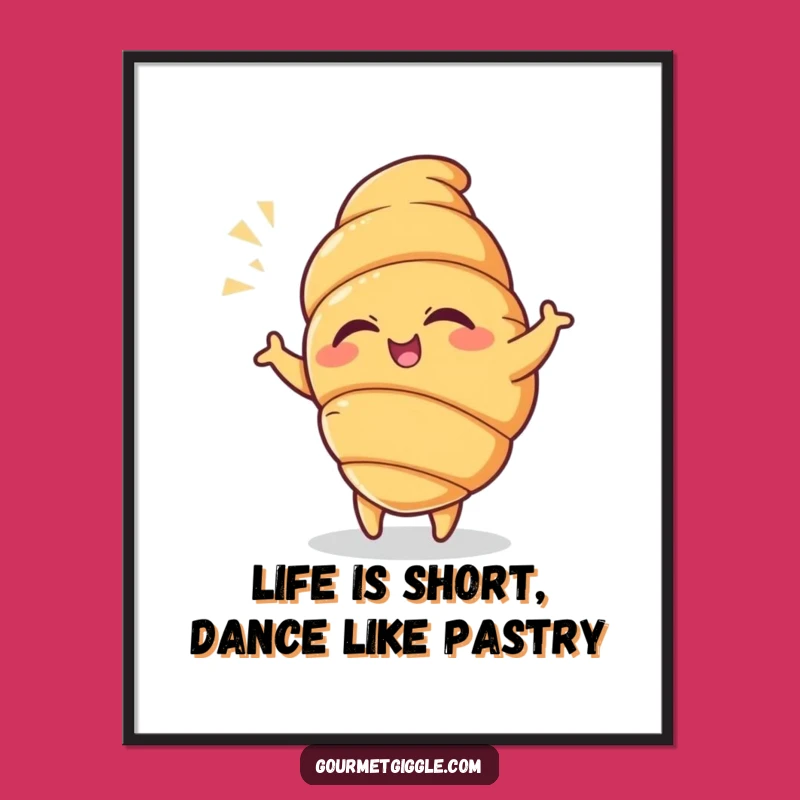 Free Printable Winking Croissant Wall Art: Funny Downloadable Art for a Whimsical Touch