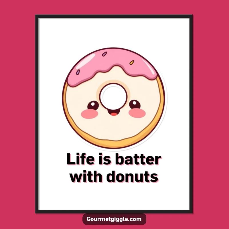 Funny Free Printable Wall Art: Donut Delight Downloadable Decor