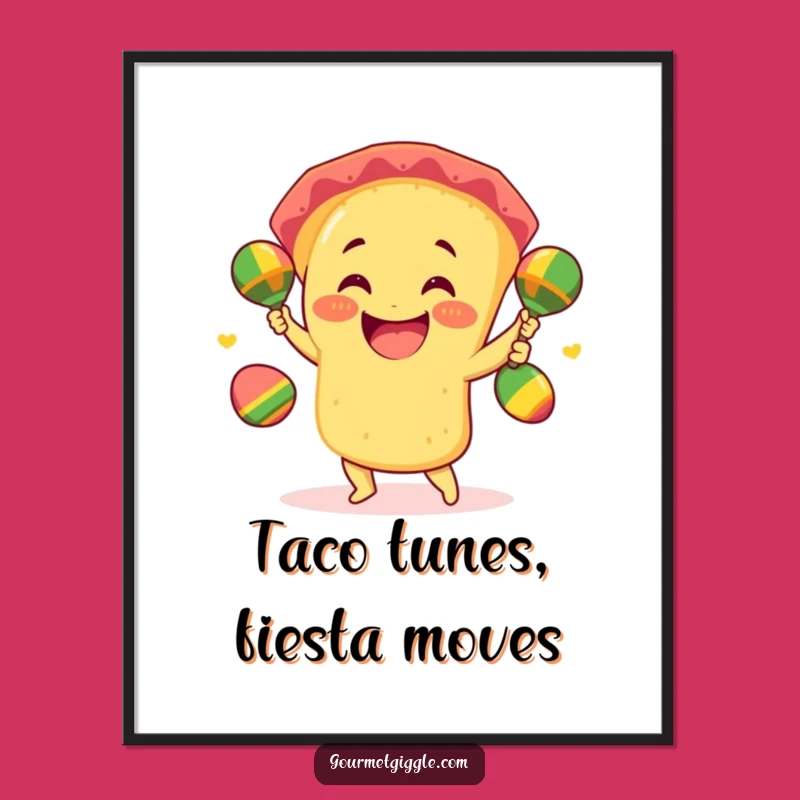Funny Free Printable Wall Art: Juggling Taco Fiesta, DIY Decor