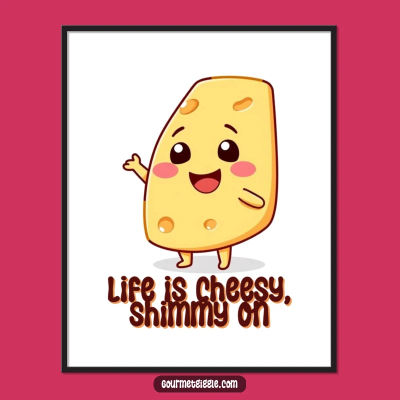 Funny Free Printable Wall Art: Cheesy Shimmy Dancing Food Art