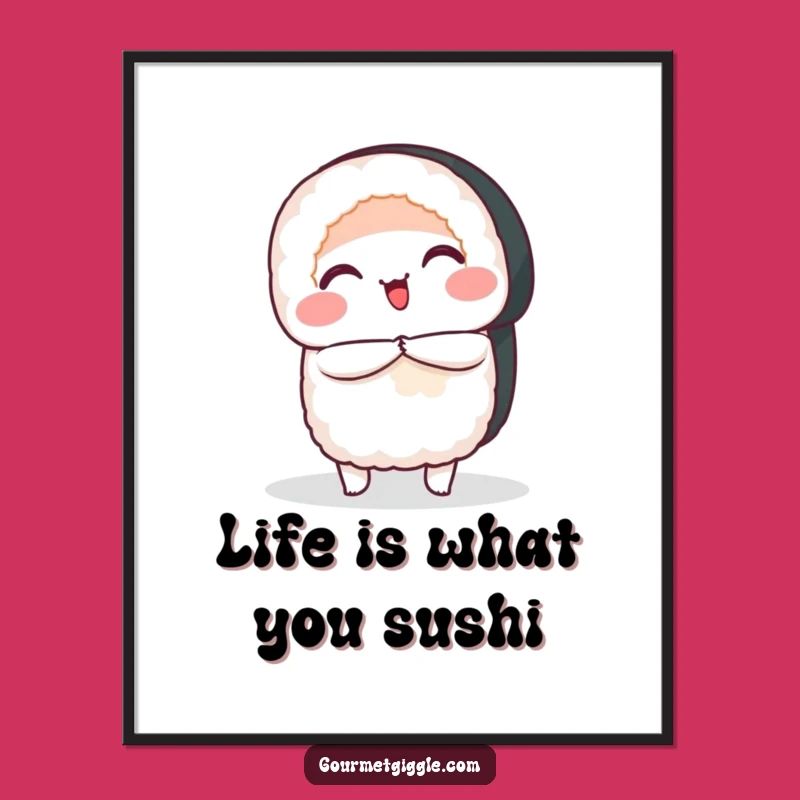 Free Printable Wall Art Sushi - Bowing Humorous Downloadable Art