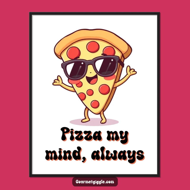 Funny Free Printable Wall Art: Dancing Pizza Slice, Quirky Foodie Downloadable Decor