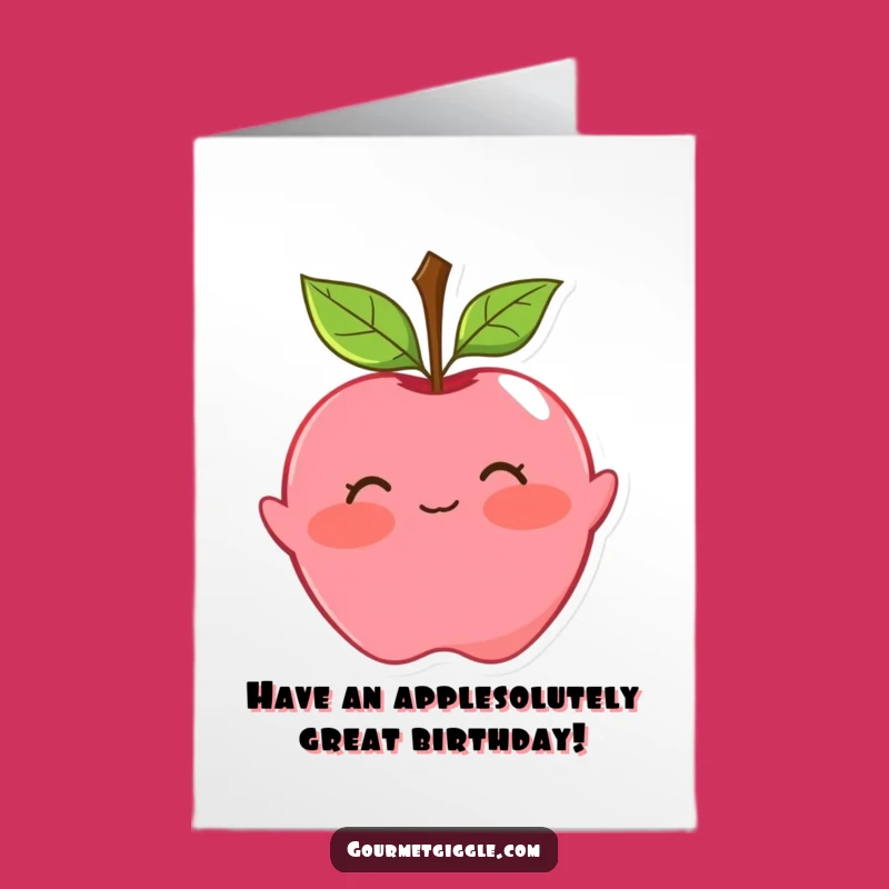 Free Printable Apple Curtsy Birthday Card: Playful Downloadable Gift for a Sweet Day!