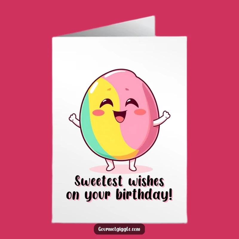 Free Printable Birthday Candy Card: Bouncing Treat - Funny Downloadable Gift