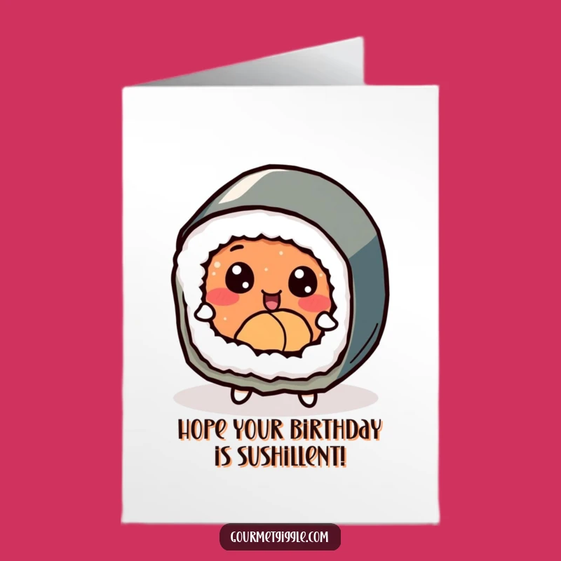 Free Printable Birthday: Dancing Sushi Card Funny Downloadable Gift