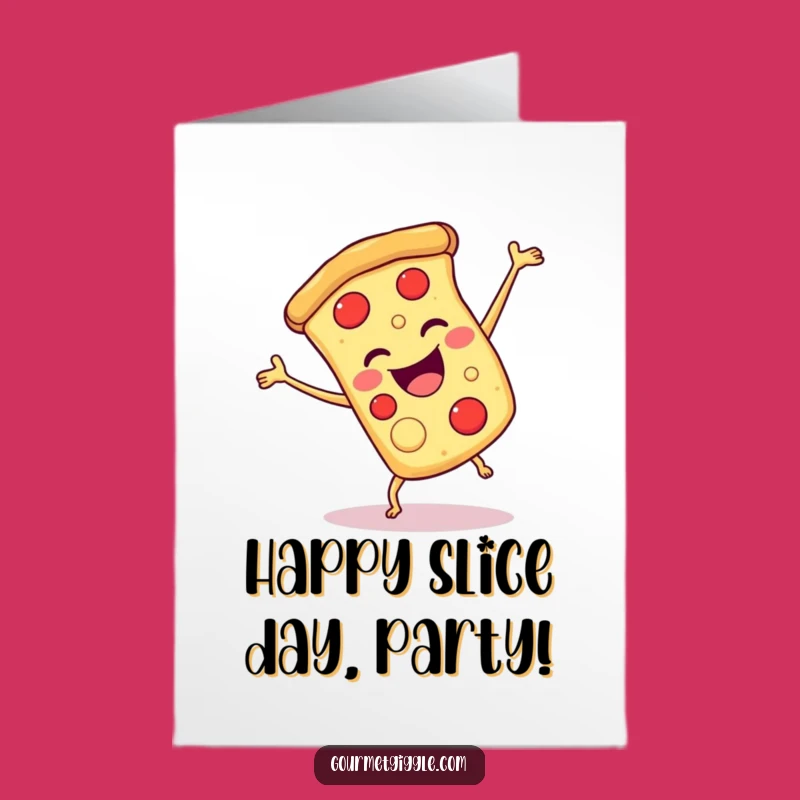 Free Printable Pizza Birthday Card: Cartwheeling Fun & Funny Download!