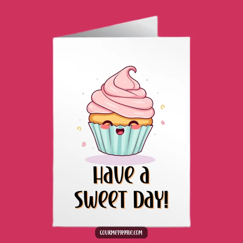 Giggling Cupcake Birthday Card - Free Printable Frosting Fun Gift