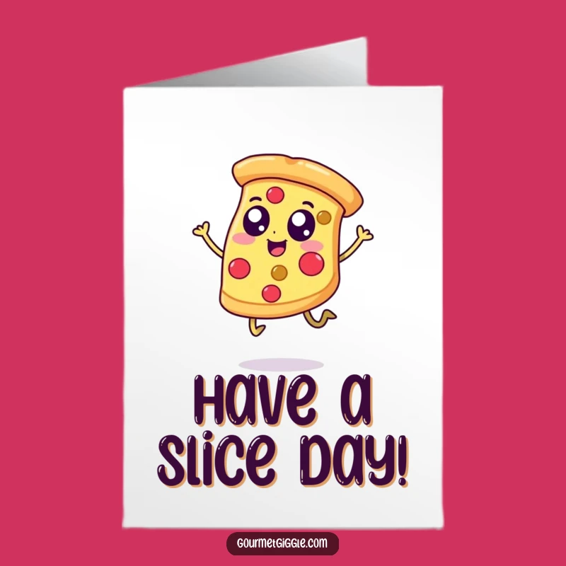 Free Printable Pizza Birthday Card: Jump for Joy with Funny Food Wishes!