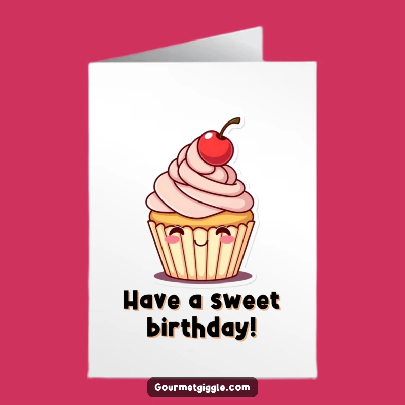 Sweet Free Printable Birthday Card: Tipping Hat Cupcake, Adorable Downloadable Gift