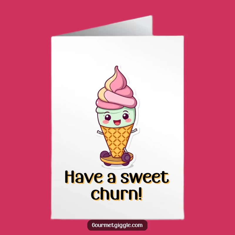 Free Printable Ice Cream Birthday Card: Scoot Over for Sweet Wishes!