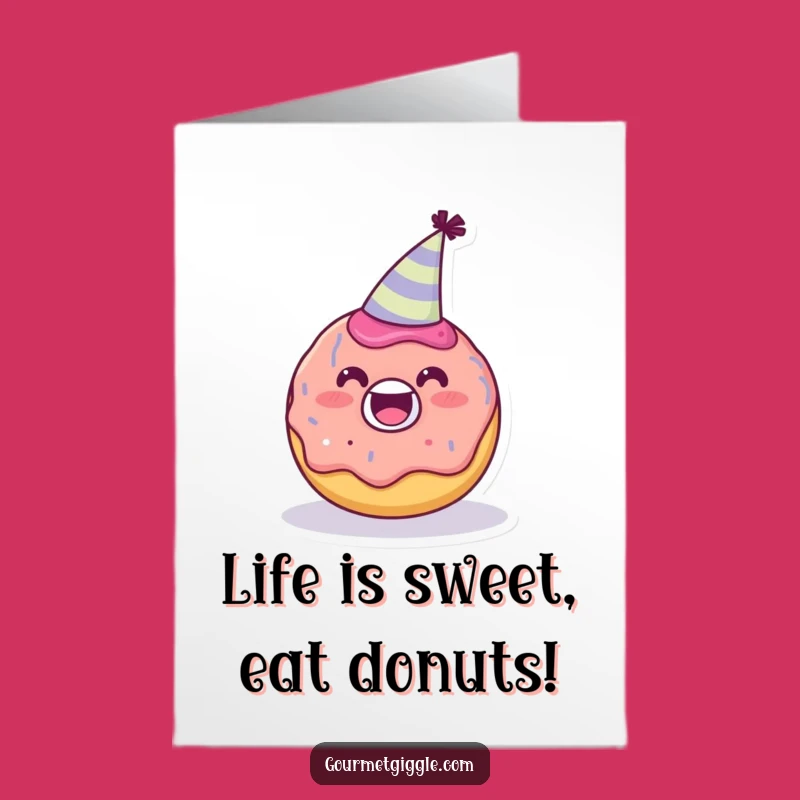 Free Printable Birthday Card: Donut Party Hat Fun for a Sweet Celebration