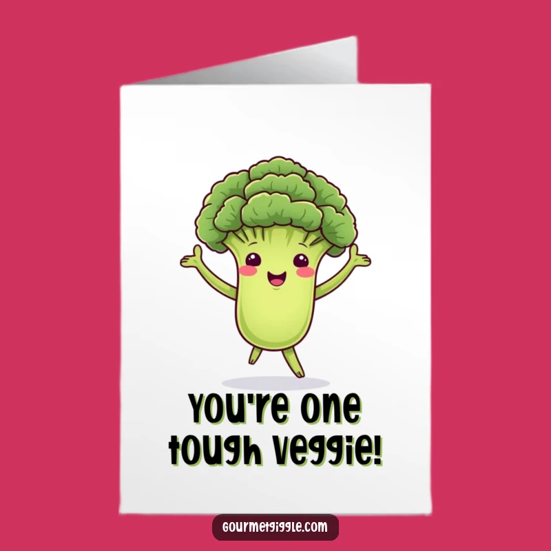 Free Printable Congrats Card: Broccoli Dances for Your Big Achievement!