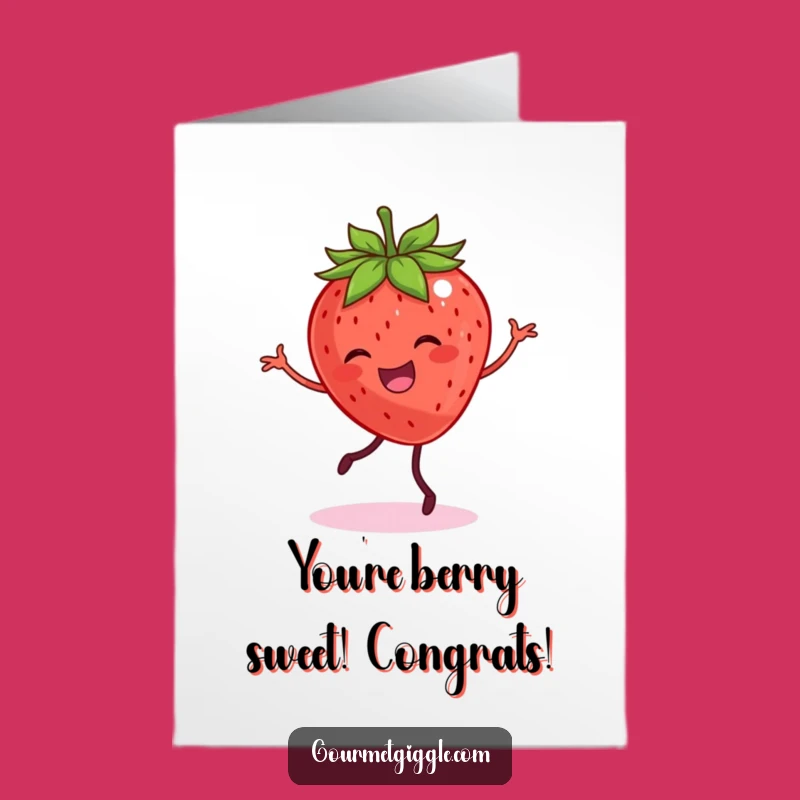 Free Printable Congrats Card: Dancing Fruit Congrats Funny Downloadable Gift