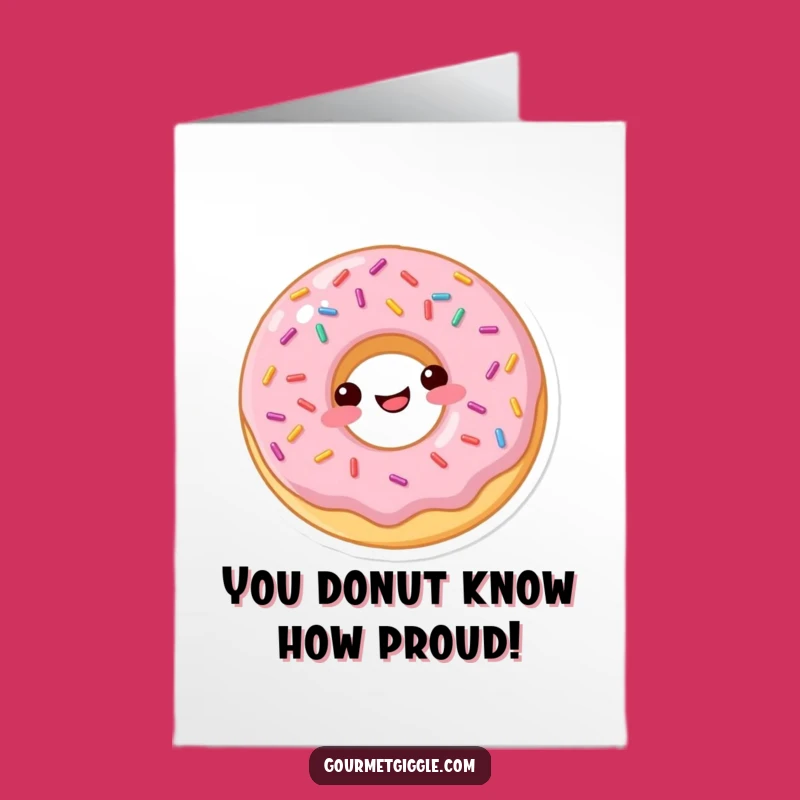 Free Printable Congrats Card: Donut Bounce Celebration, Funny Downloadable Achievement