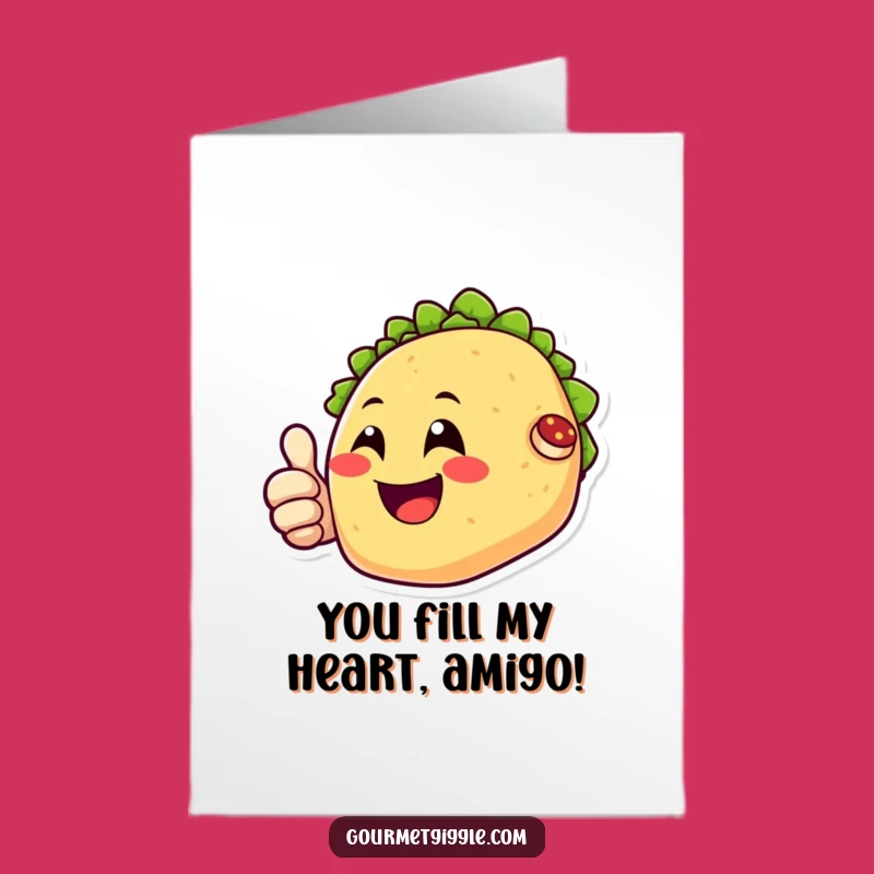 Free Printable Congrats Card: Happy Taco Thumbs Up - Funny Downloadable Celebration