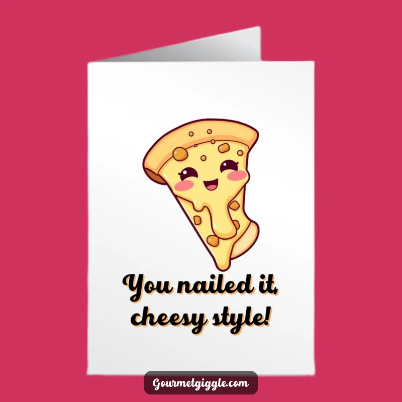Free Printable Congrats Card: Wacky Pizza Slice, Perfect Downloadable Gift