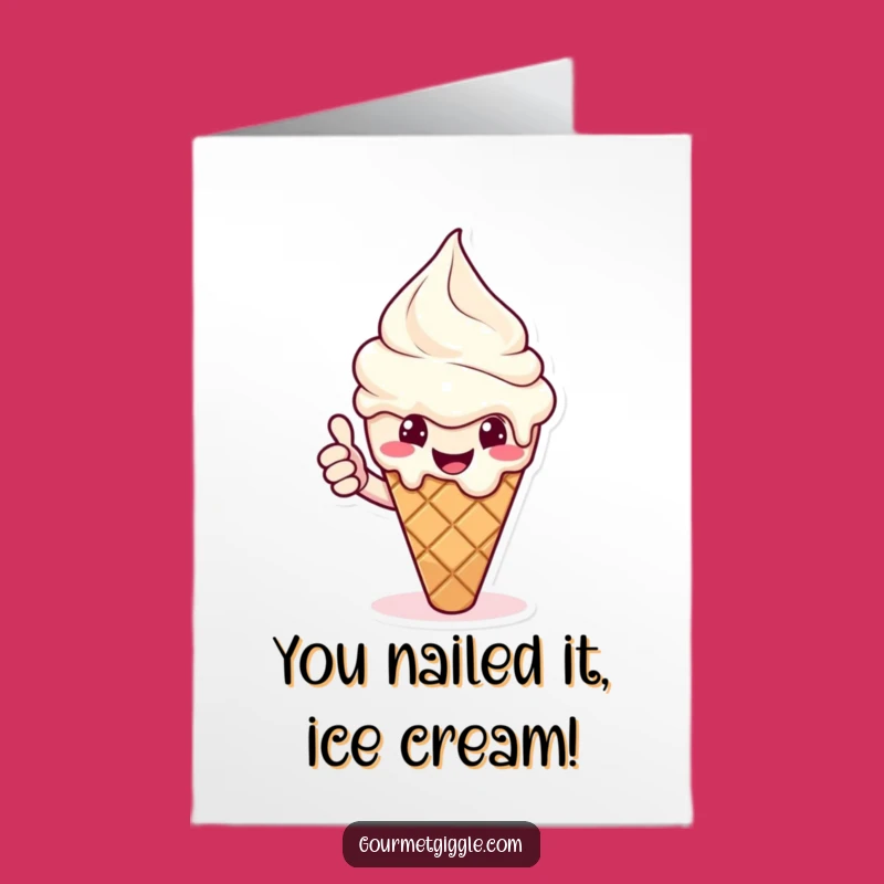 Free Printable Ice Cream Congrats Card: A Cheerful Downloadable Gift of Success!
