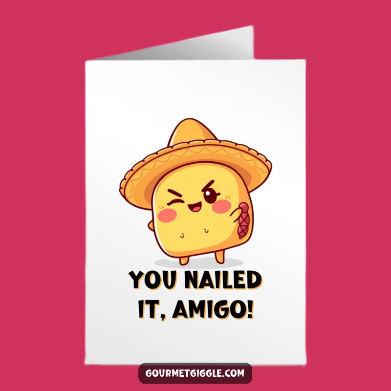 Sombrero Taco Congrats Card - Free Printable Mischevious Greeting