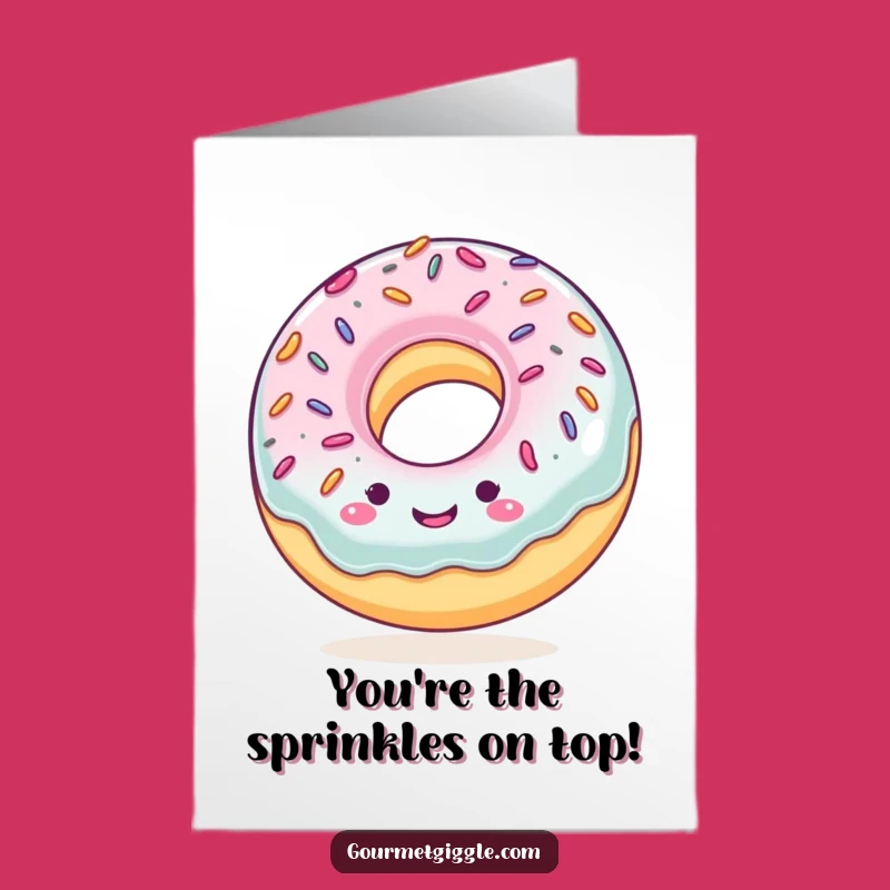Free Printable Congrats Card: Bouncing Donut Celebrates Your Big Success!