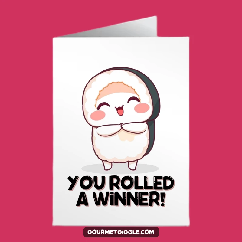 Free Printable Congrats Card Sushi - Bowing Celebration Downloadable Gift