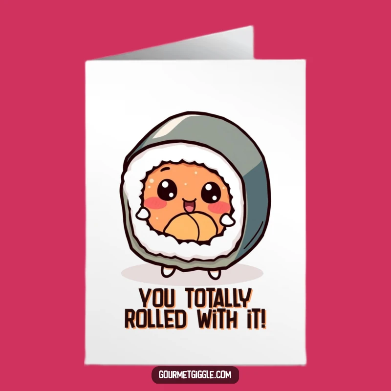 Free Printable Congrats: Dancing Sushi Card Funny Downloadable Gift