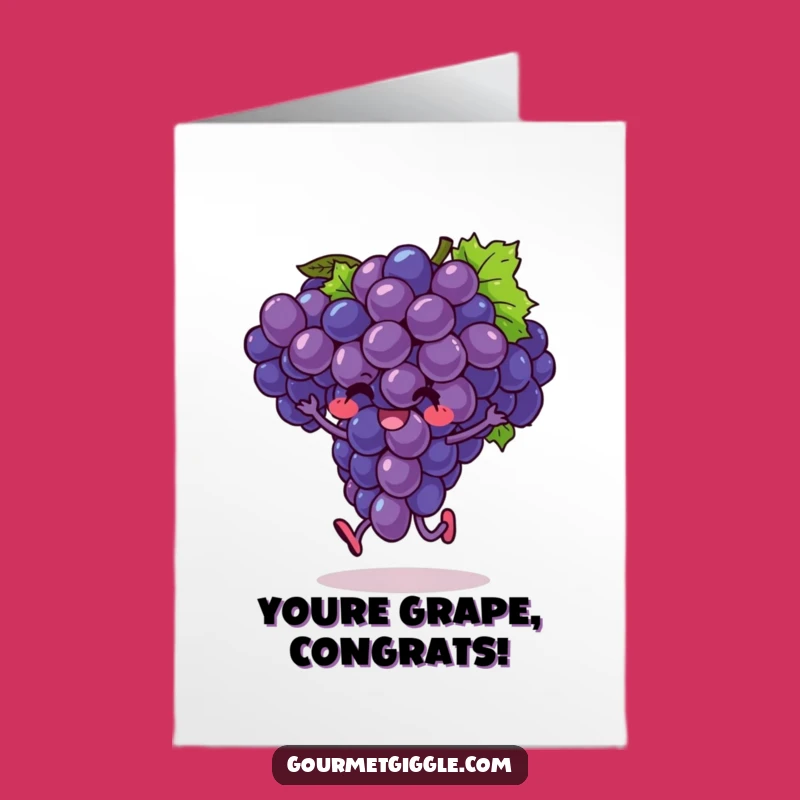 Free Printable Congrats Card: Hopping Grapes, Funny Downloadable Gift