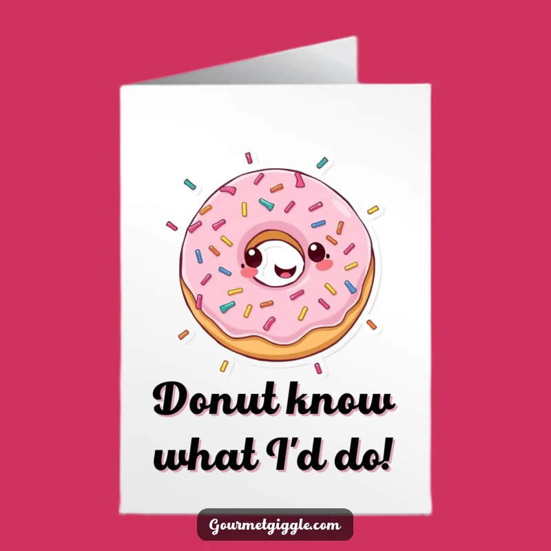 Free Printable Thank You Card: Happy Donut Spin Funny Gratitude Downloadable Greeting